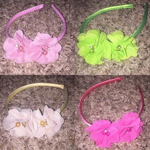Set Of 4 Floral Handmade Headbands NWOT